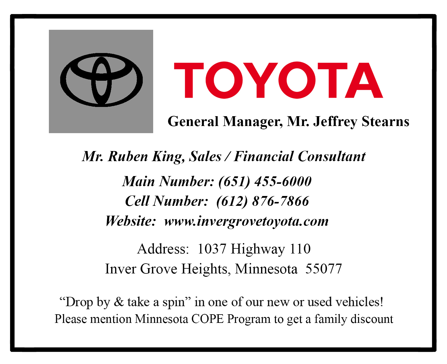 Partners Minnesota COPE Program